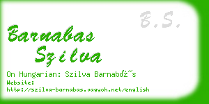 barnabas szilva business card